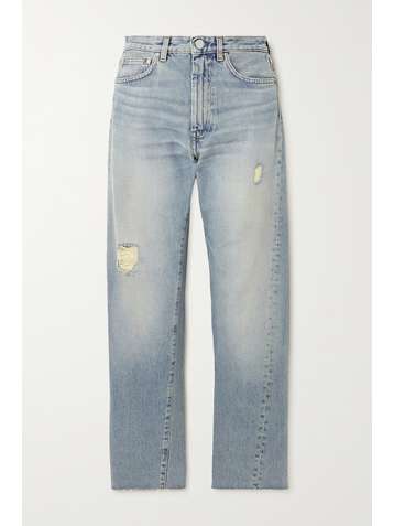 TOTÊME Original distressed mid-rise straight-leg jeans