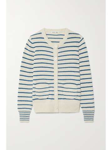 ALEX MILL Honey striped cotton-blend cardigan