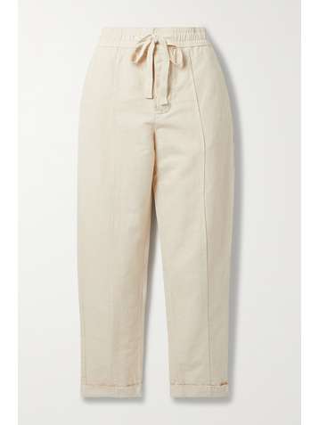 ALEX MILL Pantalon droit en lin et coton mélangés