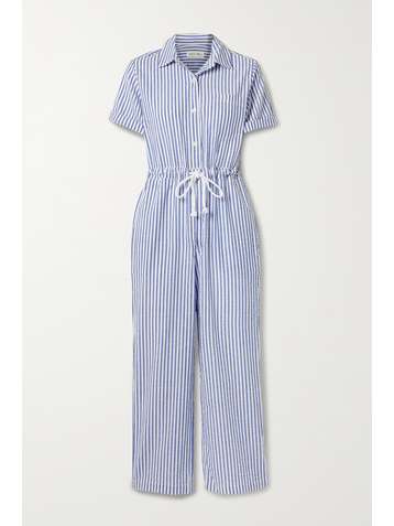 ALEX MILL Benny striped cotton-seersucker jumpsuit