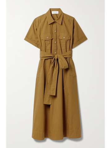 ALEX MILL Belted cotton-poplin midi shirt dress