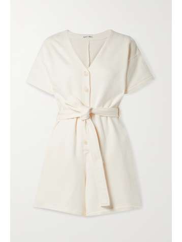 ALEX MILL French cotton-terry playsuit