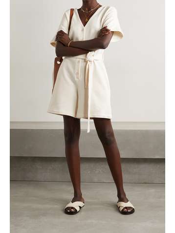 ALEX MILL French cotton-terry playsuit