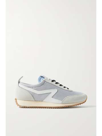 RAG & BONE Retro Runner suede and leather-trimmed recycled mesh sneakers