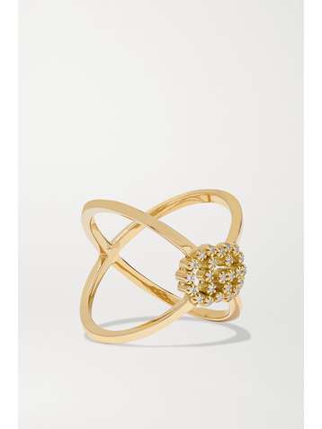 GUCCI GG Running 18-karat gold diamond ring