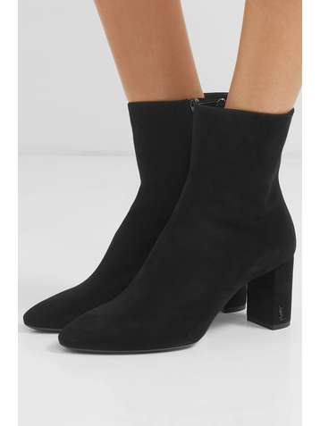 SAINT LAURENT Lou suede ankle boots