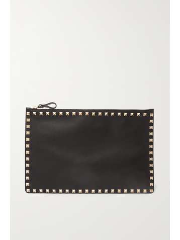 VALENTINO Pochette en cuir Rockstud Large Valentino Garavani