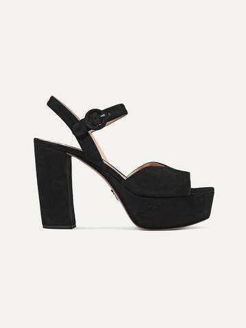 PRADA 105 suede platform sandals