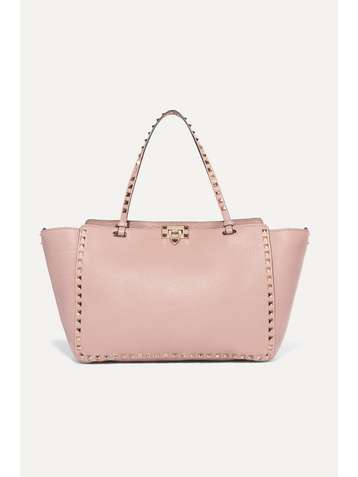 VALENTINO Valentino Garavani Rockstud medium textured-leather tote