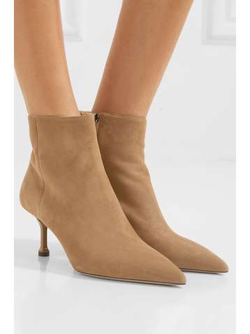PRADA 65 suede ankle boots