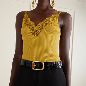 JOHANNA ORTIZ Movimiento Marítimo leather-trimmed cord waist  display picture 3