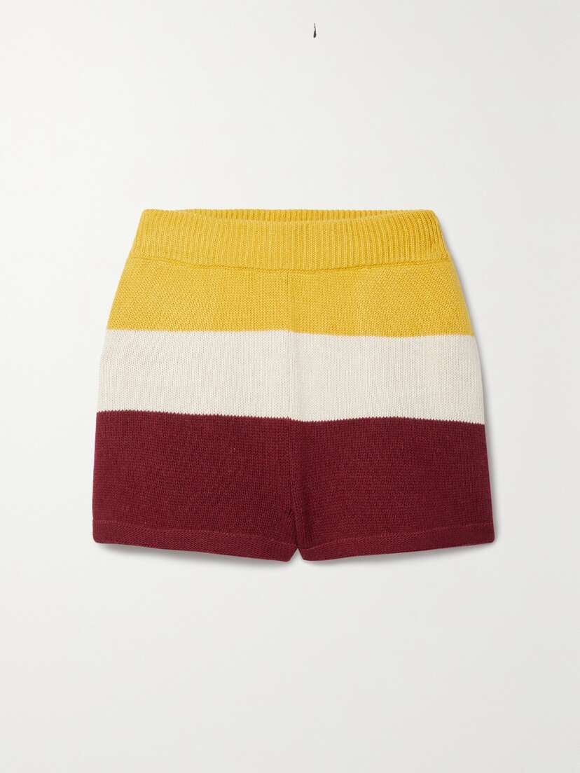 PARADIS PERDUS + Net Sustain Jasper Striped Recycled Knitted Shorts