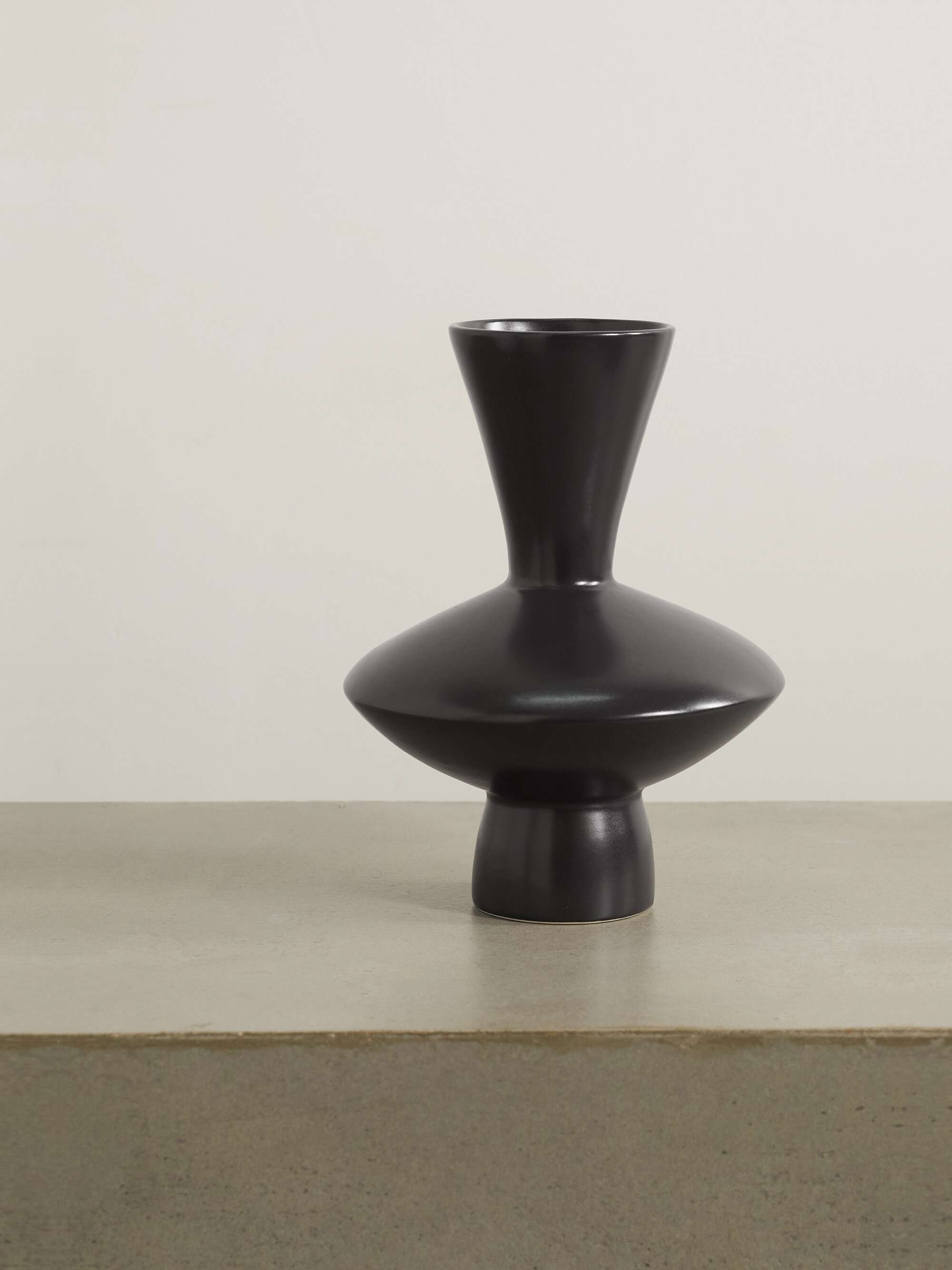 Charcoal Stevie ceramic vase | MARLOE MARLOE | NET-A-PORTER