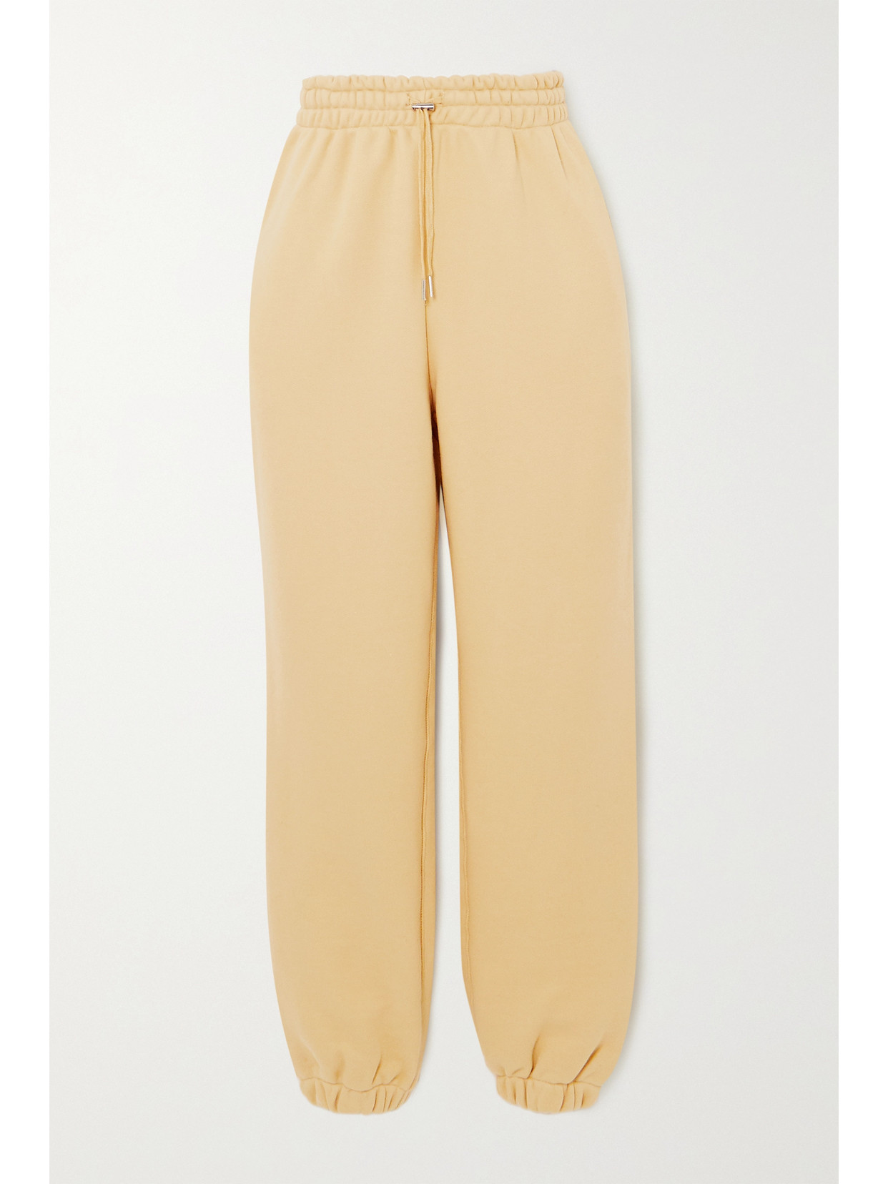 The Frankie Shop Vanessa Cotton-jersey Track Pants In Pastel Yellow