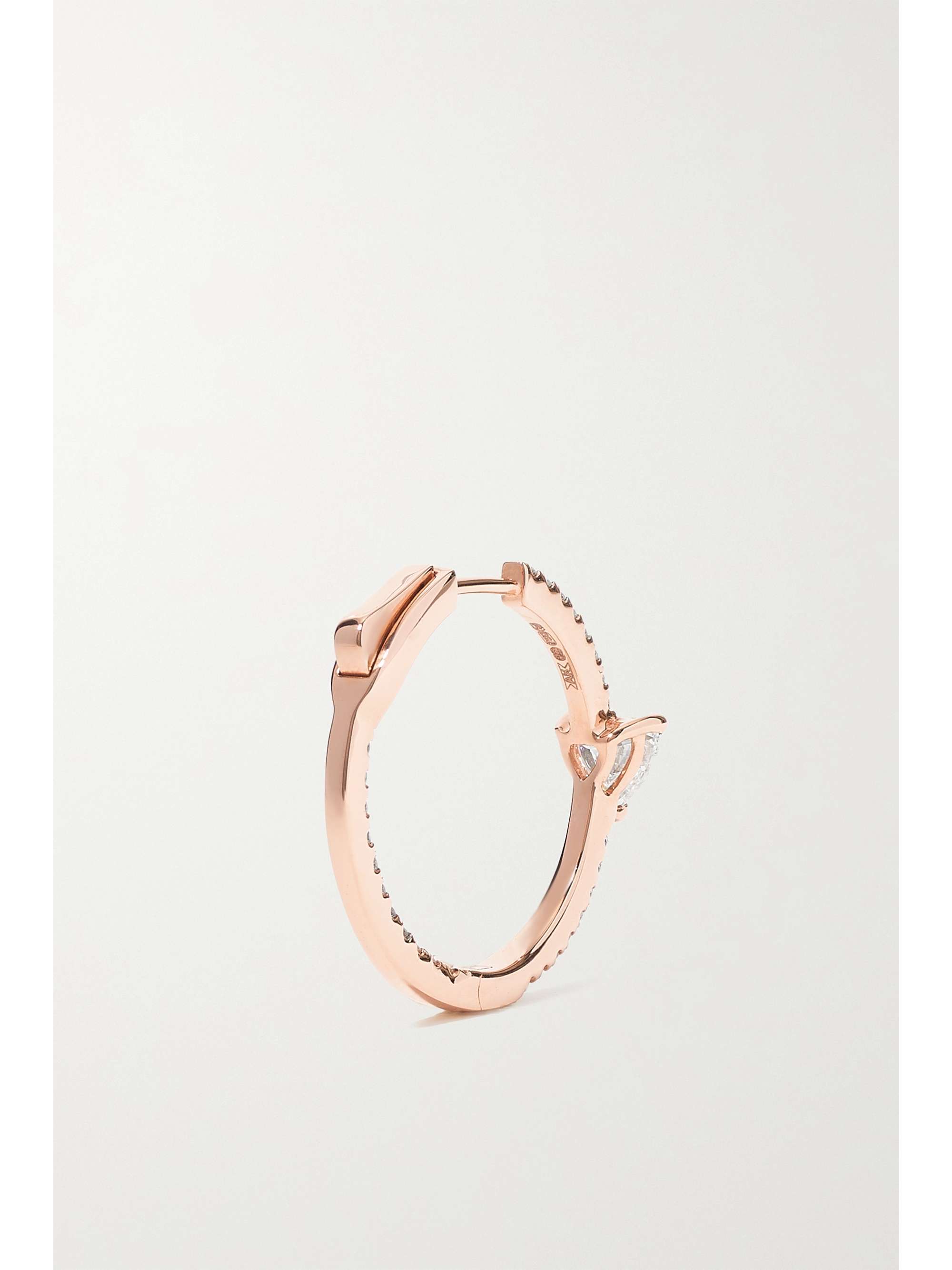ANITA KO 18-karat rose gold diamond hoop earrings
