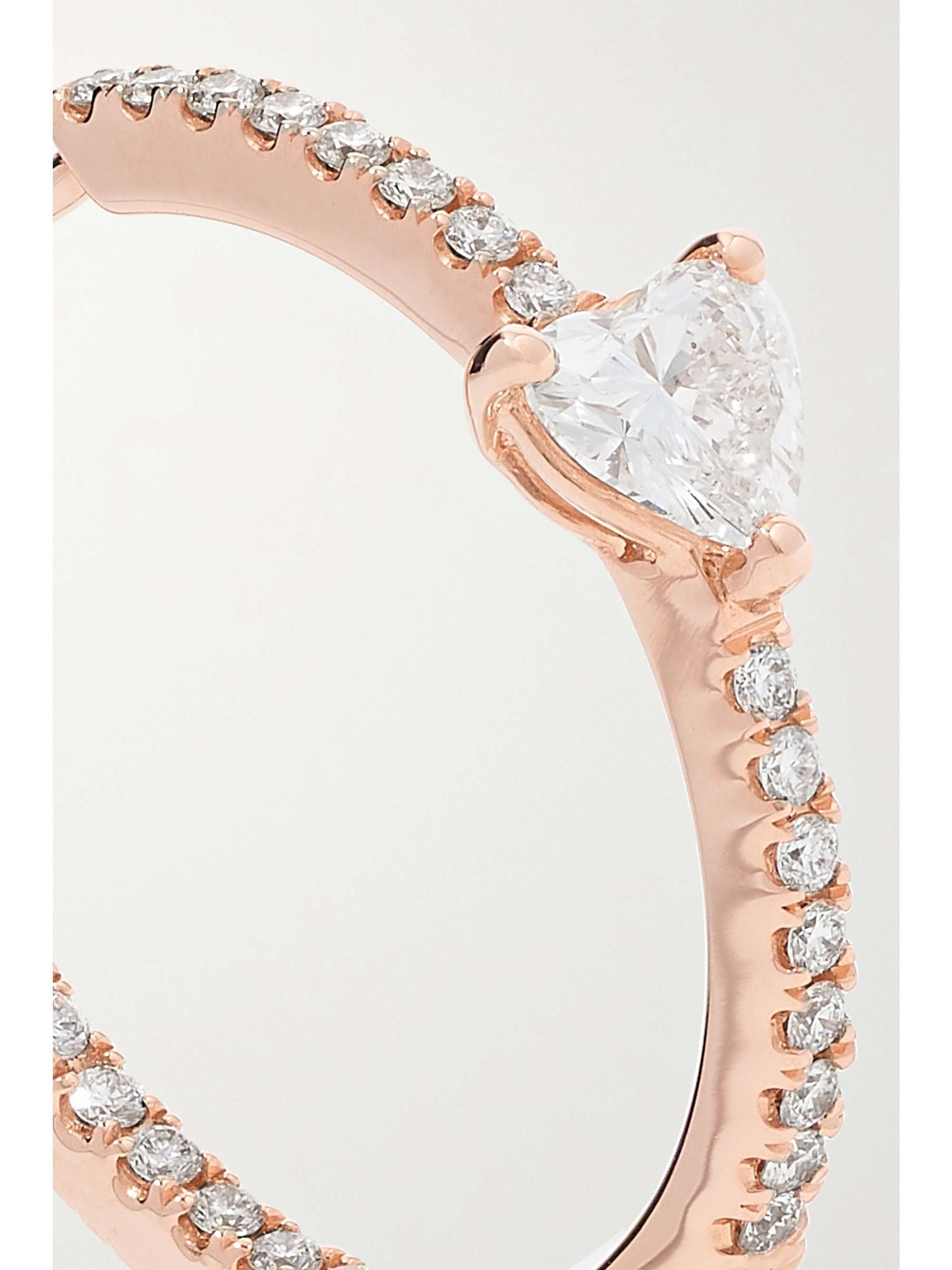 ANITA KO 18-karat rose gold diamond hoop earrings