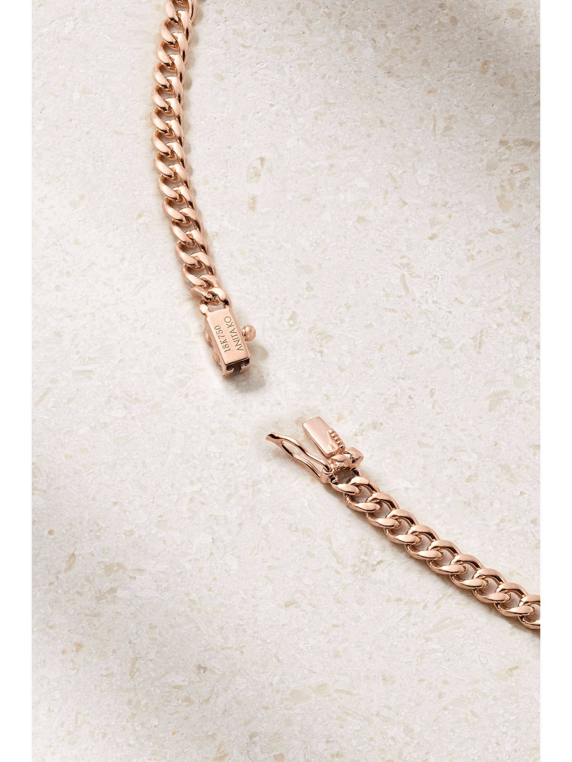 ANITA KO 18-karat rose gold diamond necklace