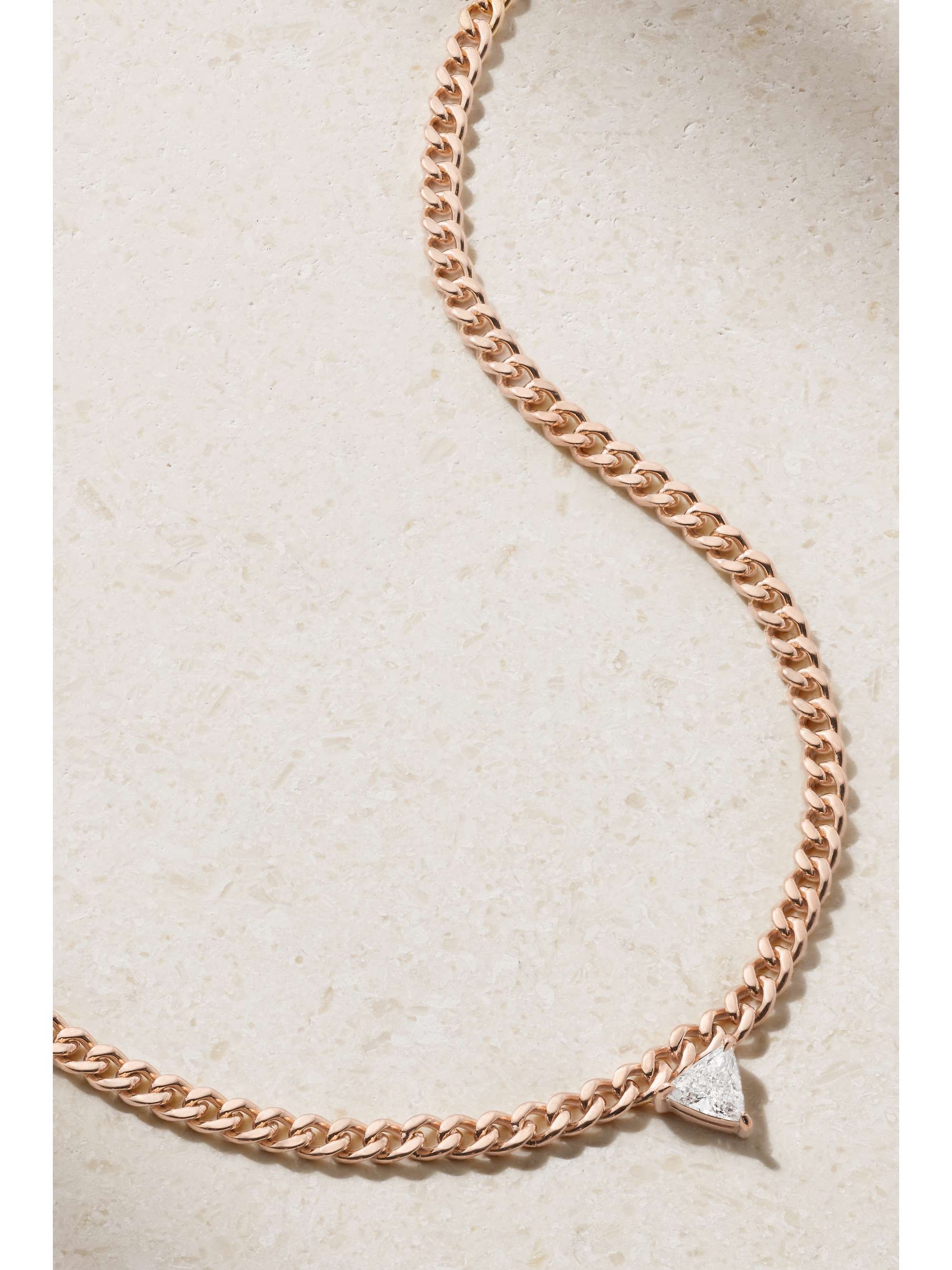 ANITA KO 18-karat rose gold diamond necklace