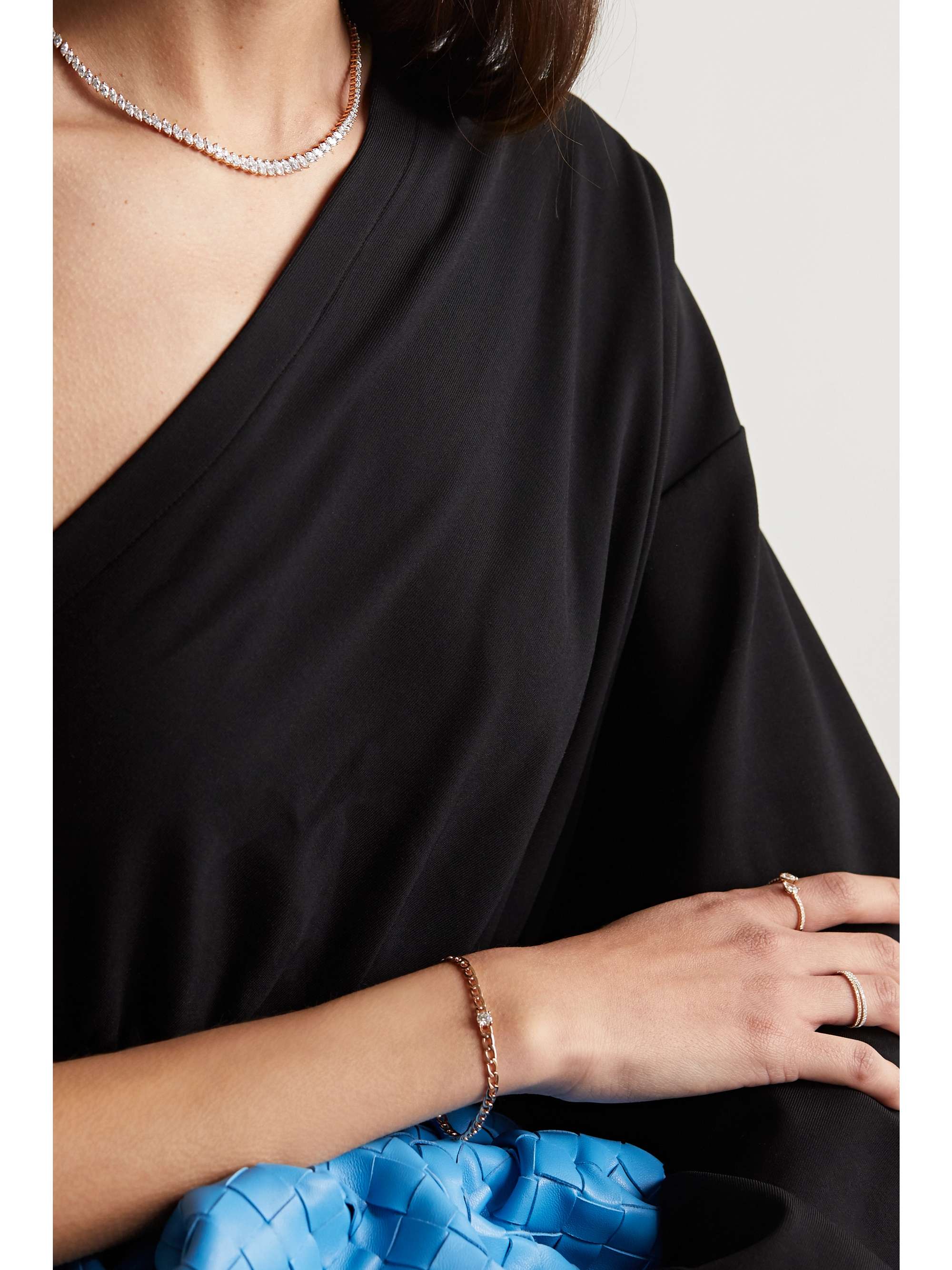 ANITA KO 18-karat rose gold diamond necklace