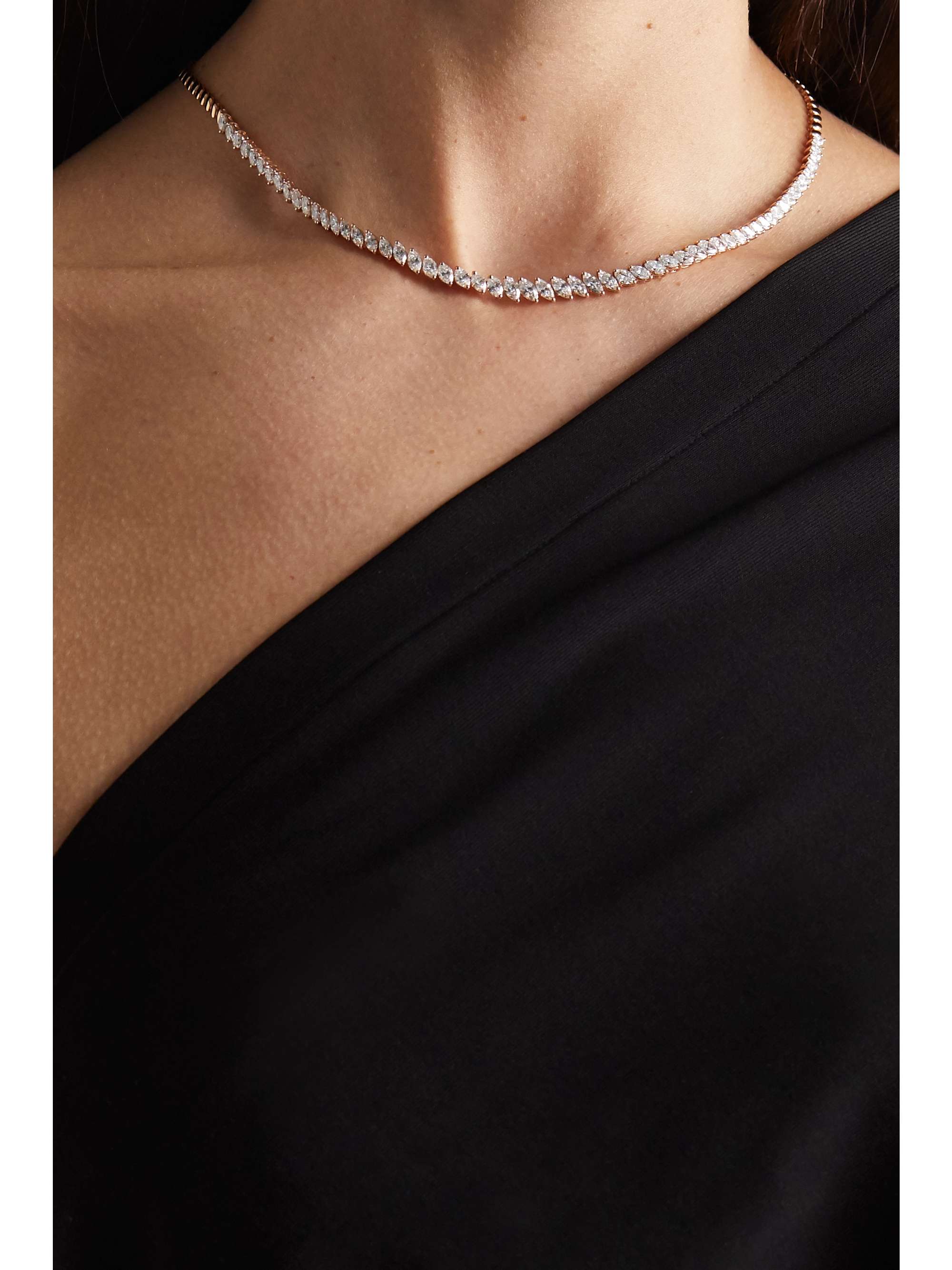 ANITA KO 18-karat rose gold diamond necklace