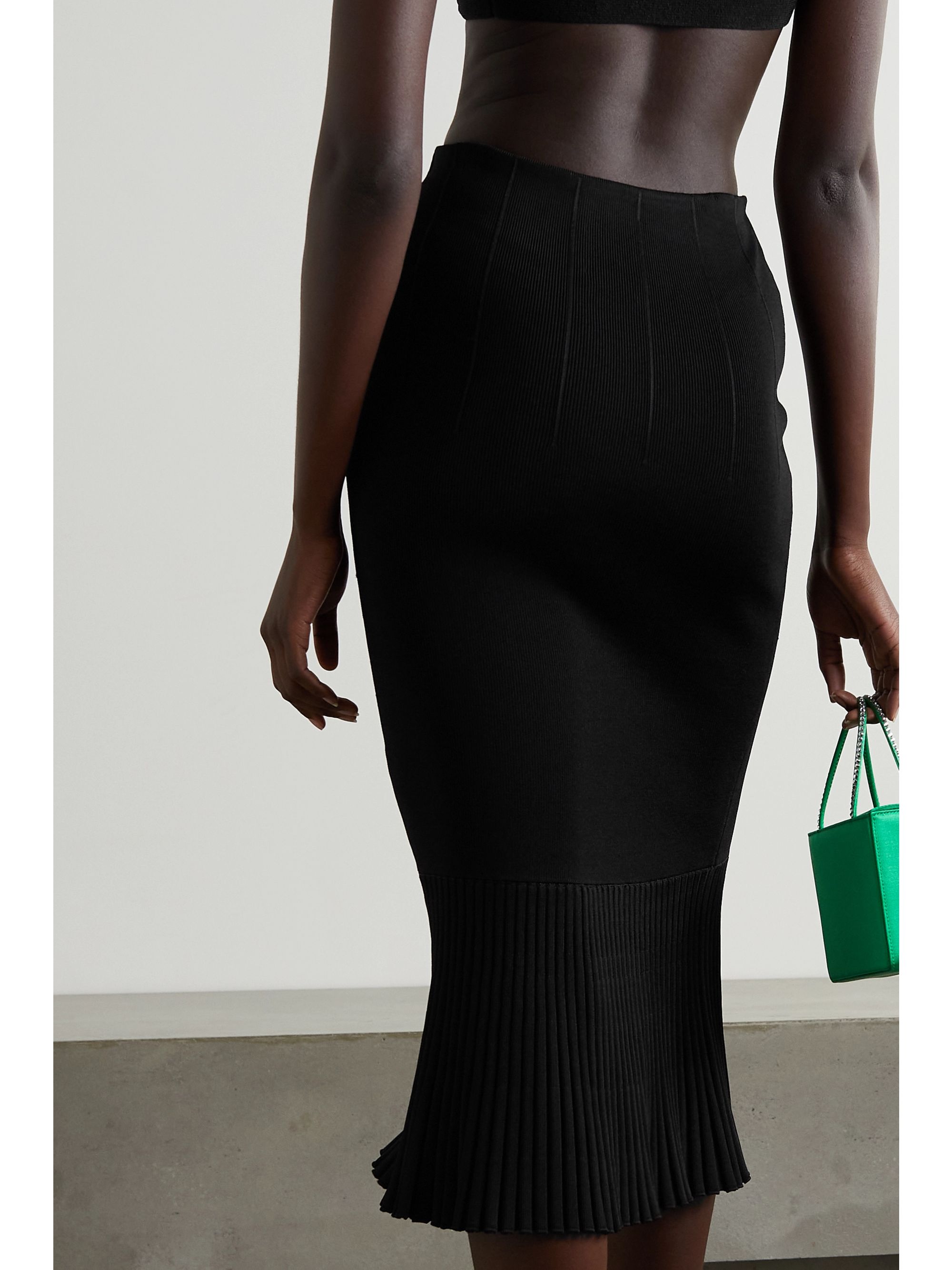 ribbed skirt with slit