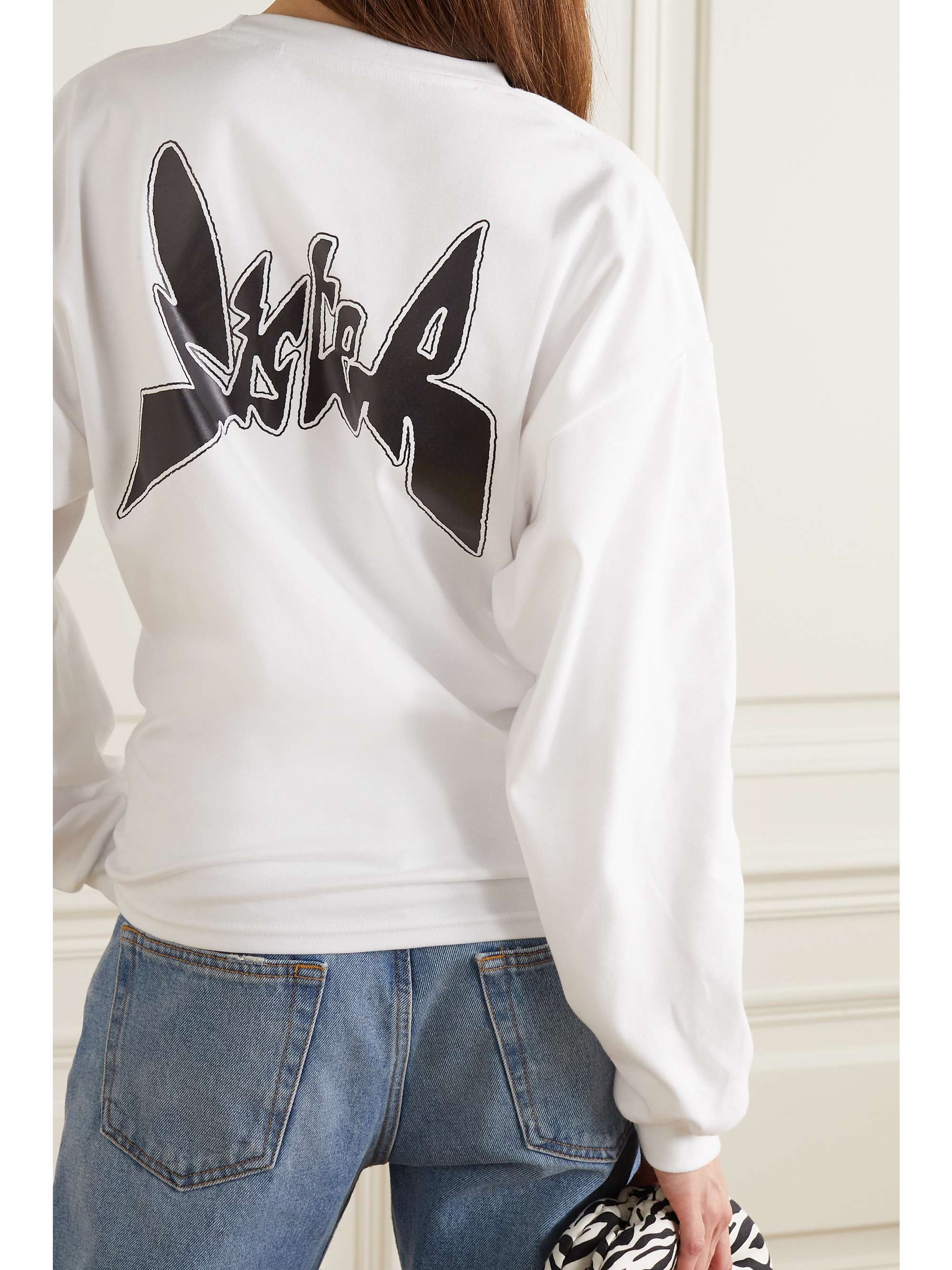 AMINA MUADDI Printed cotton-jersey top