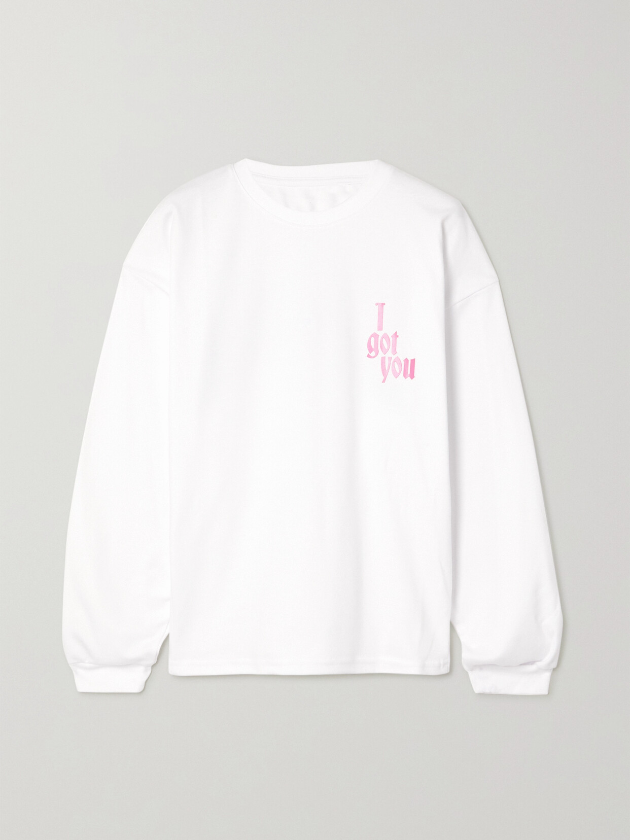 Amina Muaddi Printed Cotton-jersey Top - White