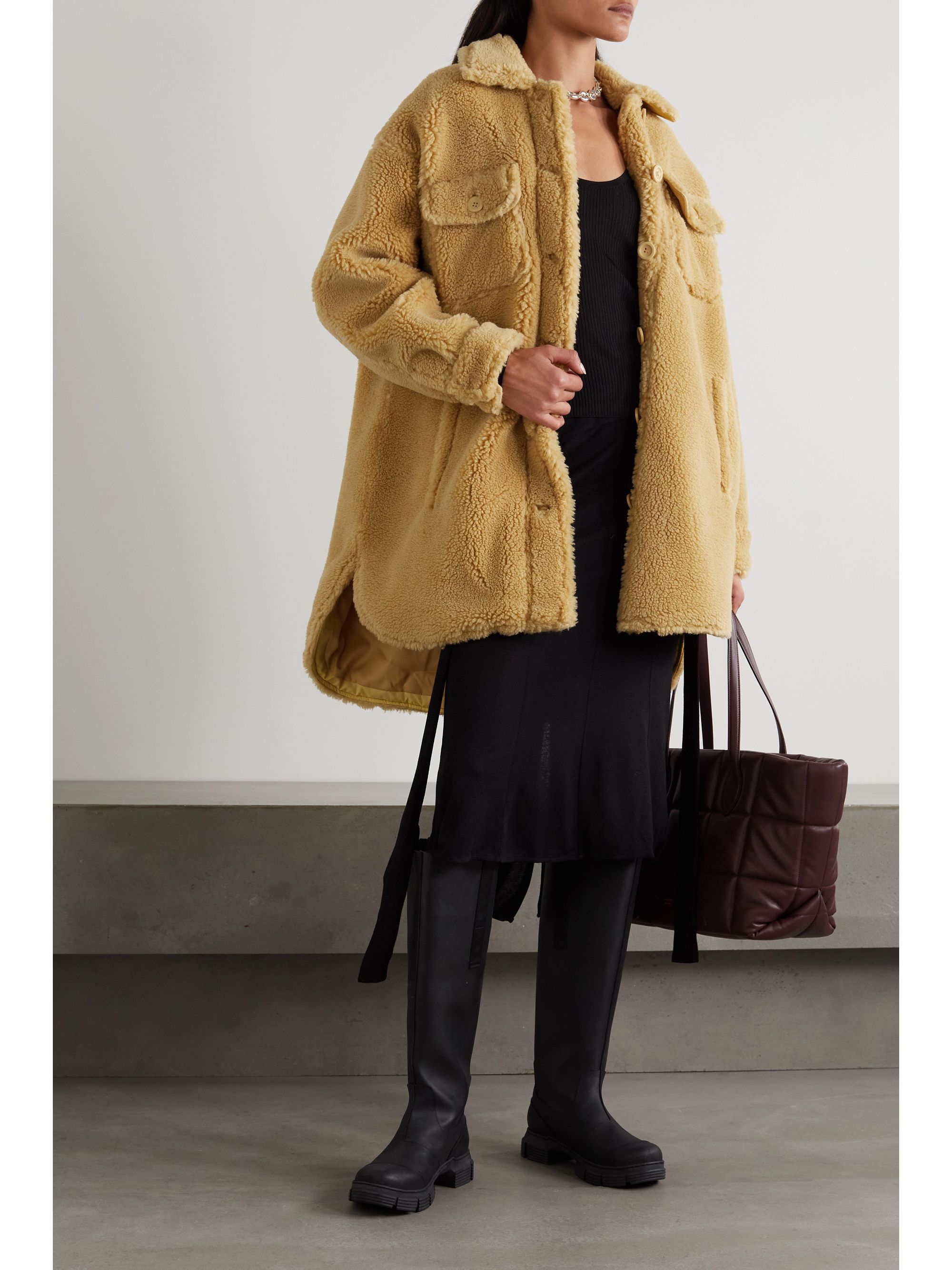 Oversized faux shearling coat Clearance