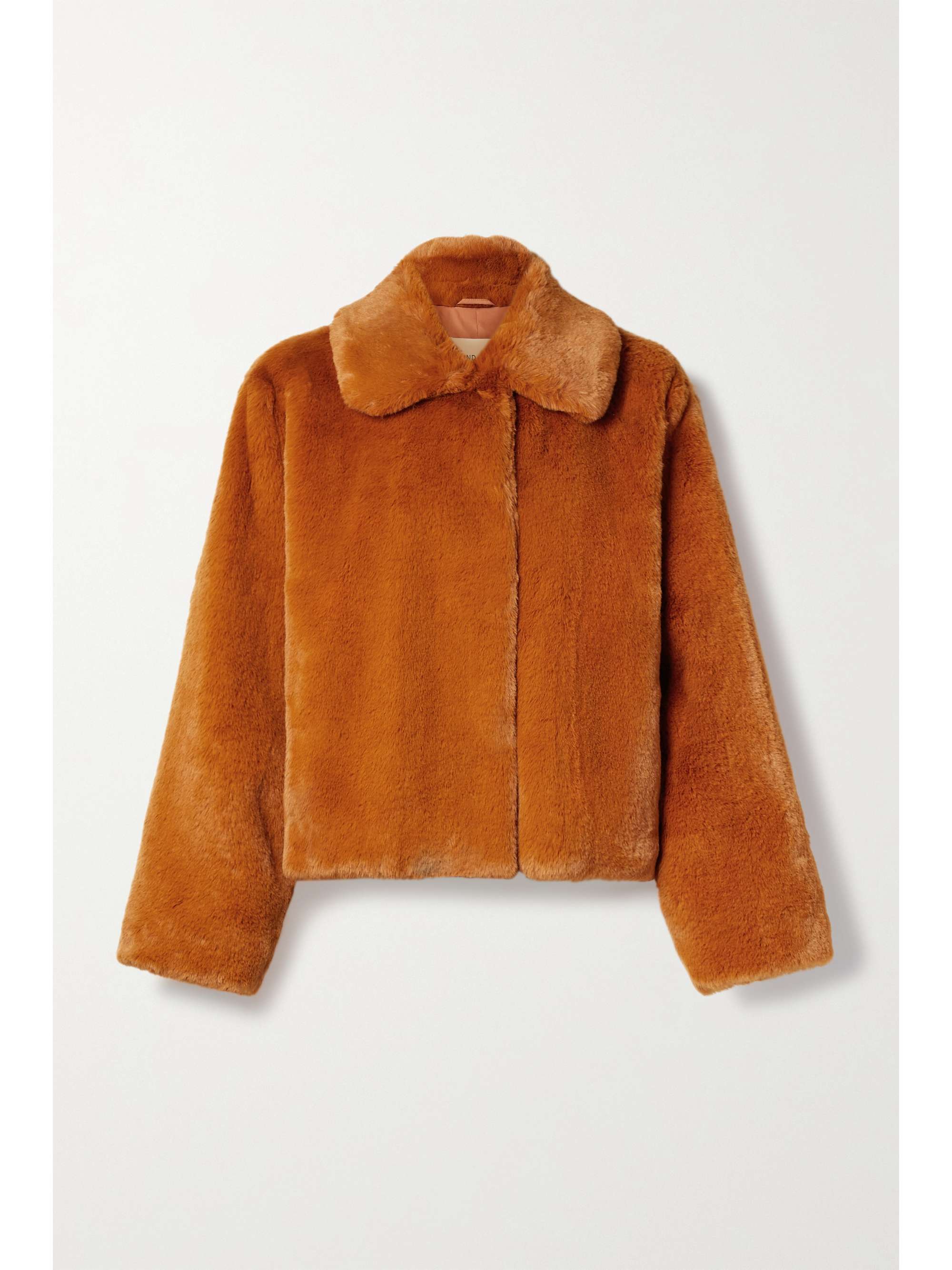 stand faux fur jacket