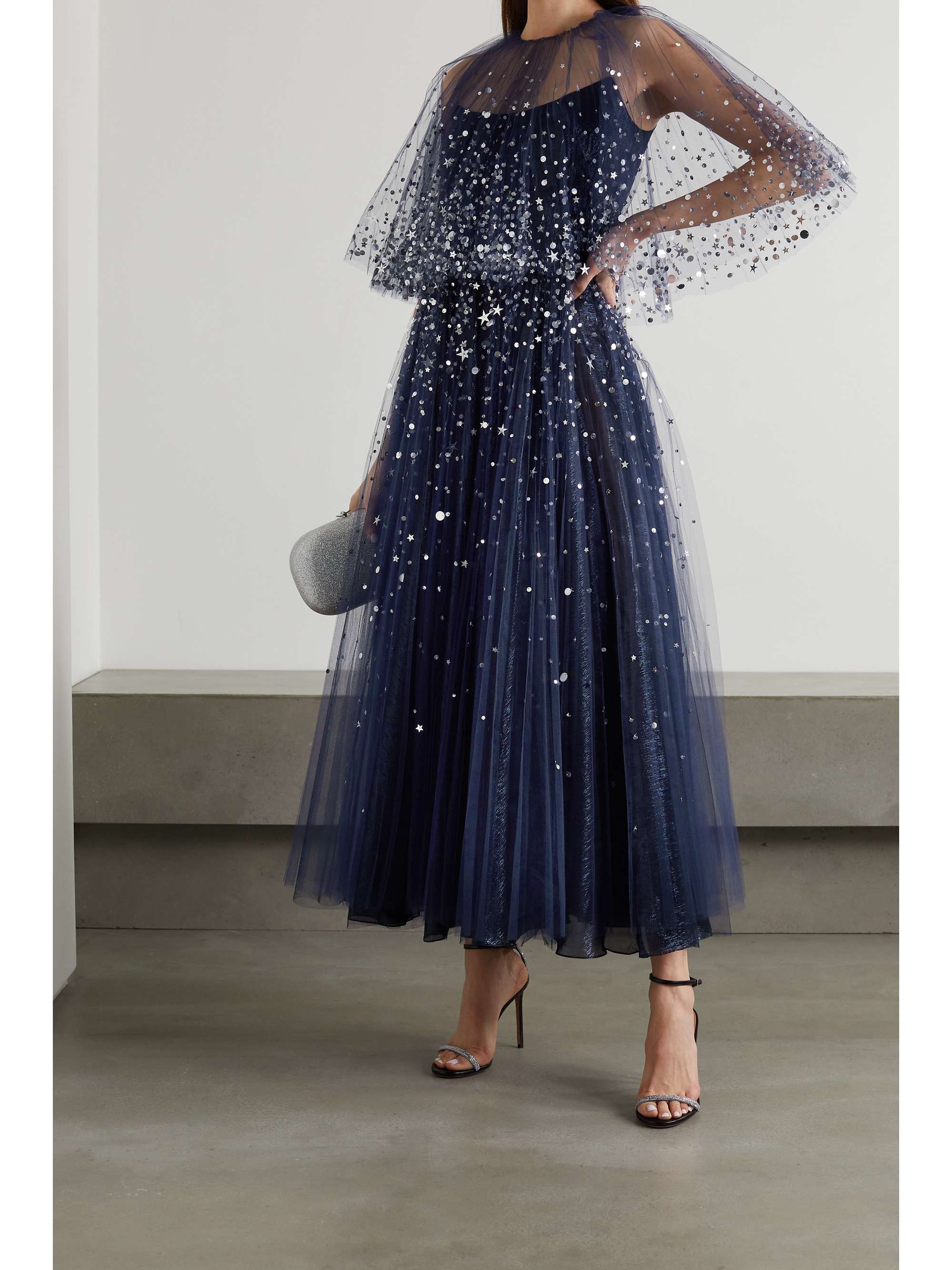 oscar de la renta navy dress