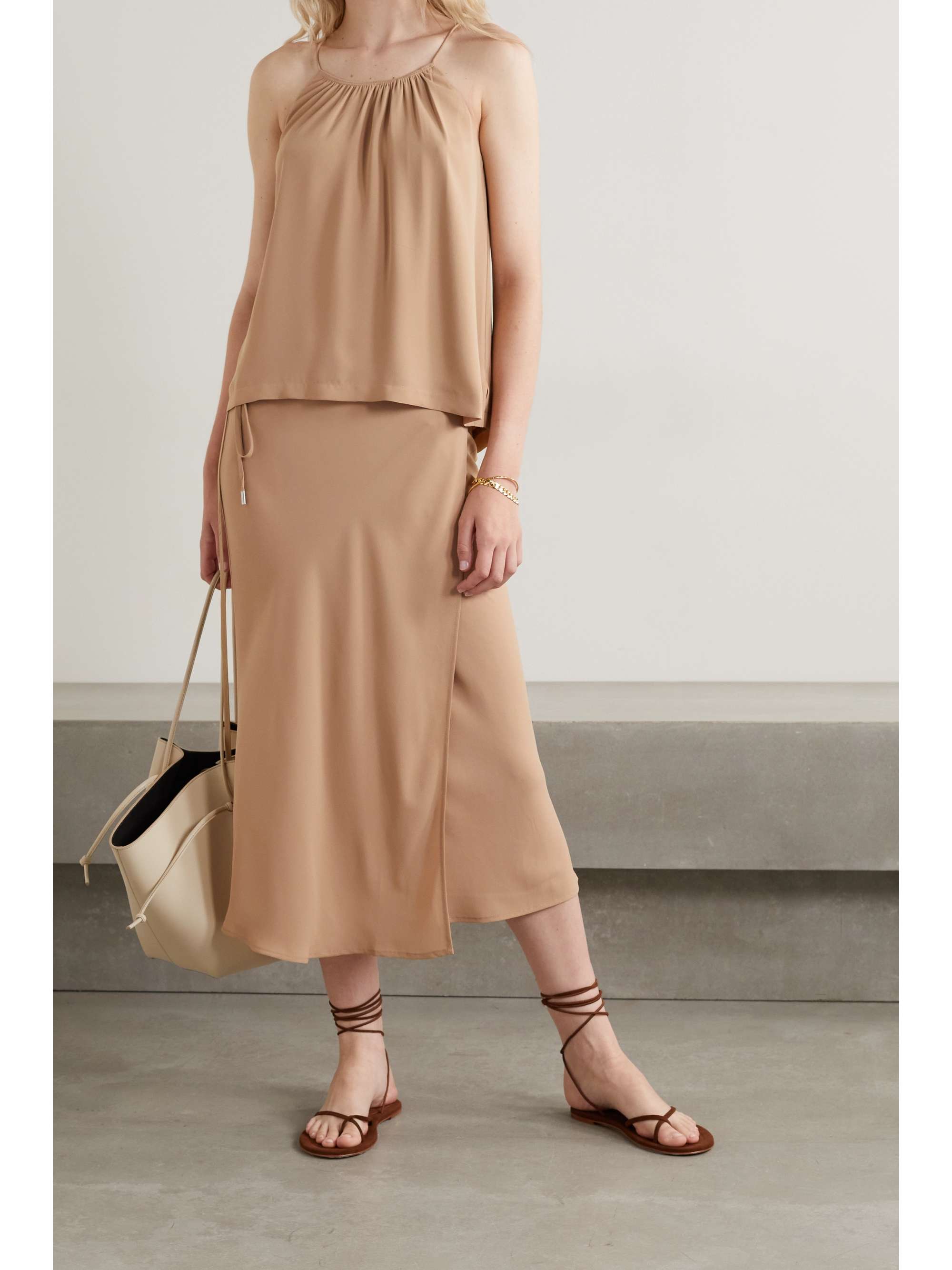 ATM ANTHONY THOMAS MELILLO Gathered georgette camisole