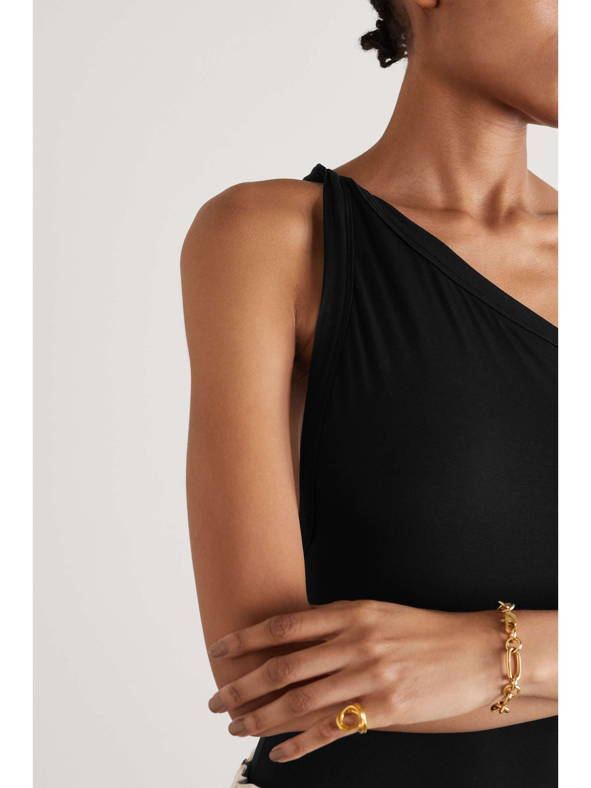 THE LINE BY K Aisling one-shoulder twist-back stretch-Micro Modal bodysuit