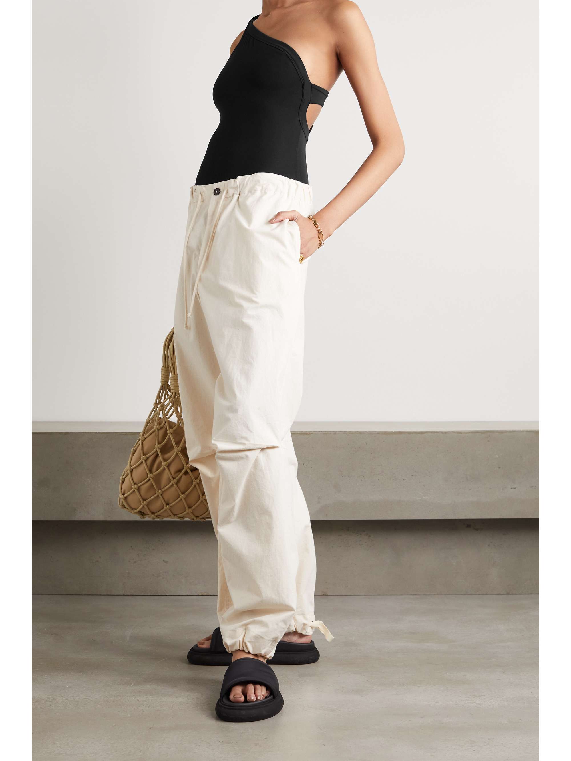 THE LINE BY K Aisling one-shoulder twist-back stretch-Micro Modal bodysuit