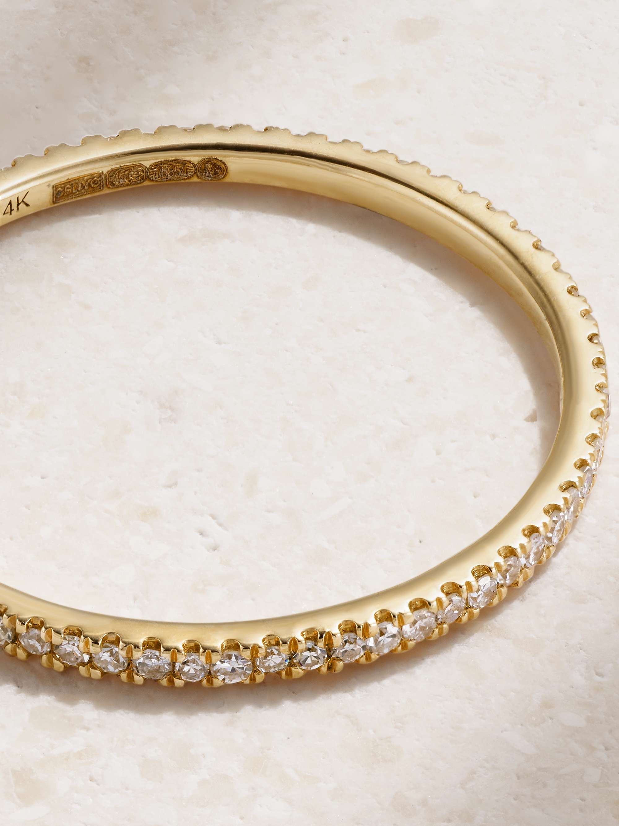 STONE AND STRAND Gold diamond ring NETAPORTER