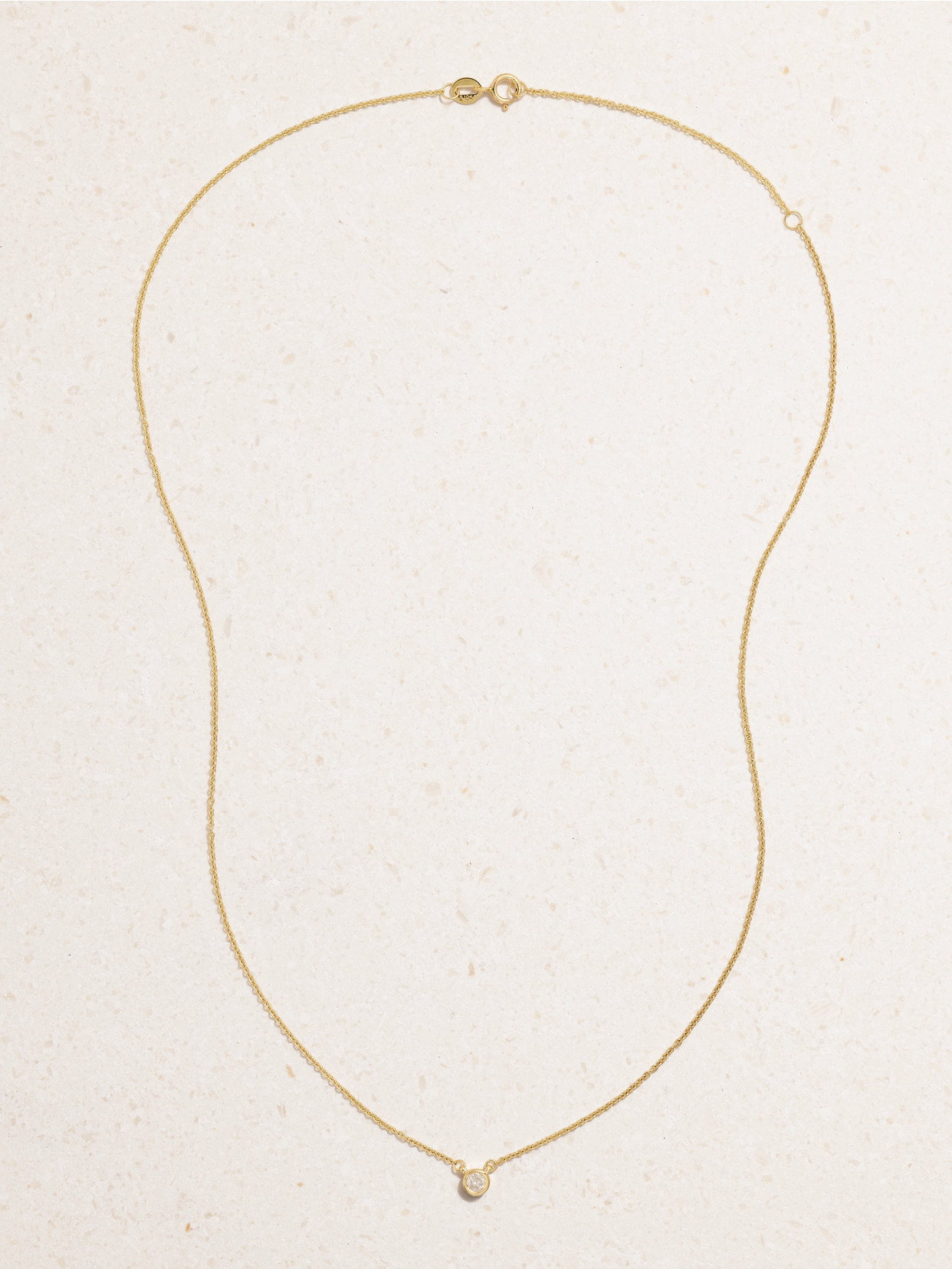 STONE AND STRAND GOLD DIAMOND NECKLACE