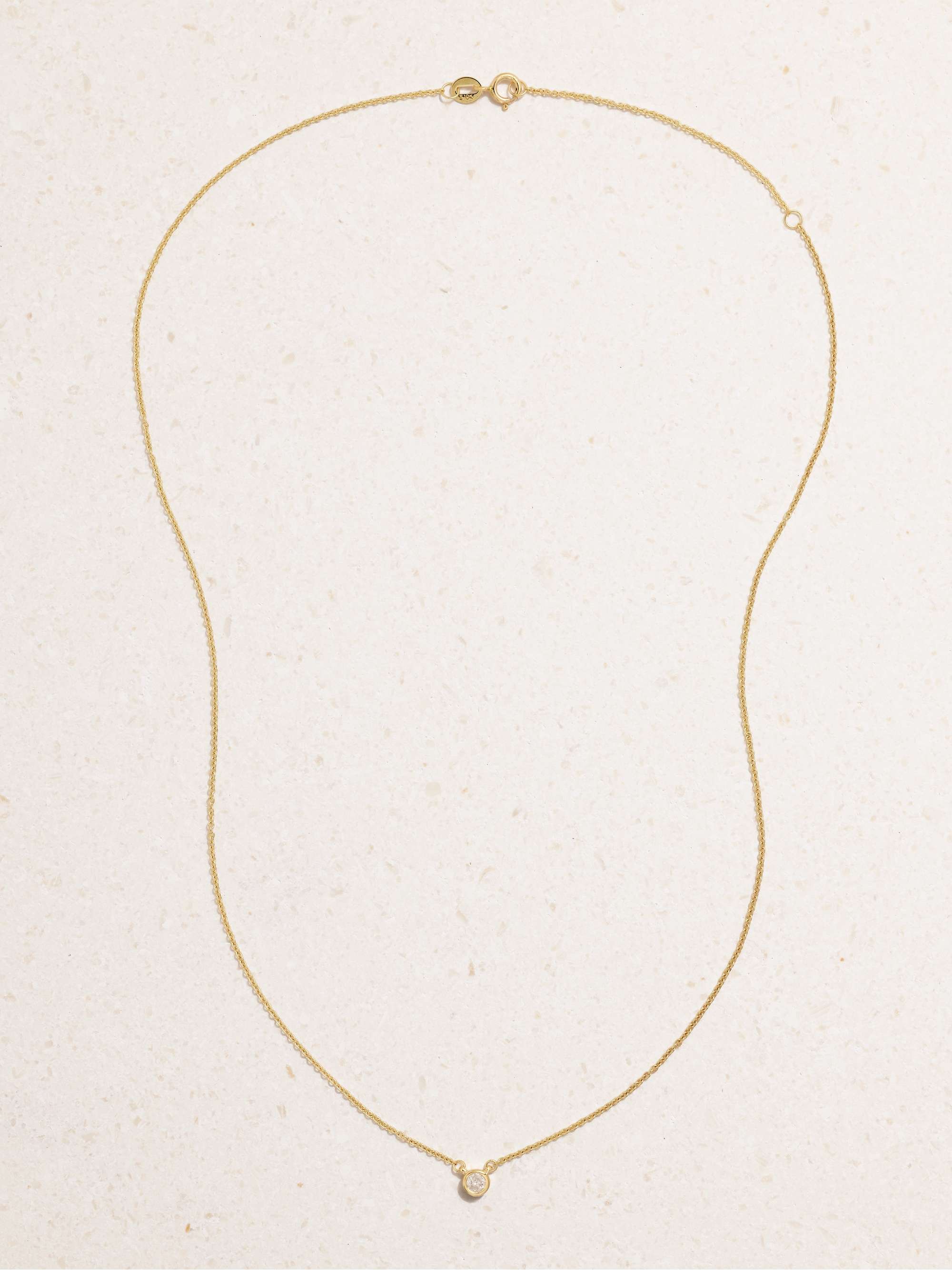 STONE AND STRAND Gold diamond necklace NETAPORTER