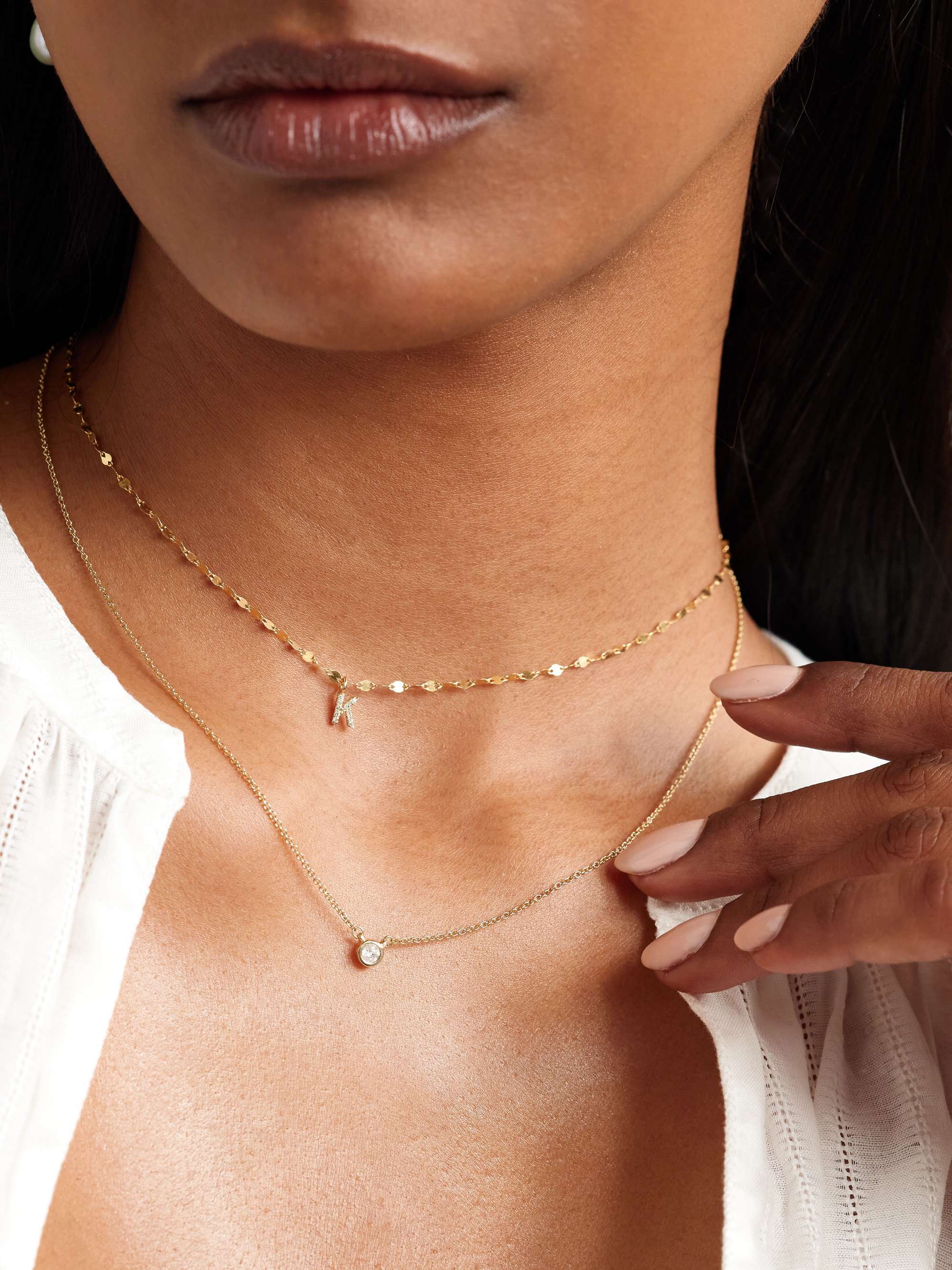 STONE AND STRAND Gold diamond necklace
