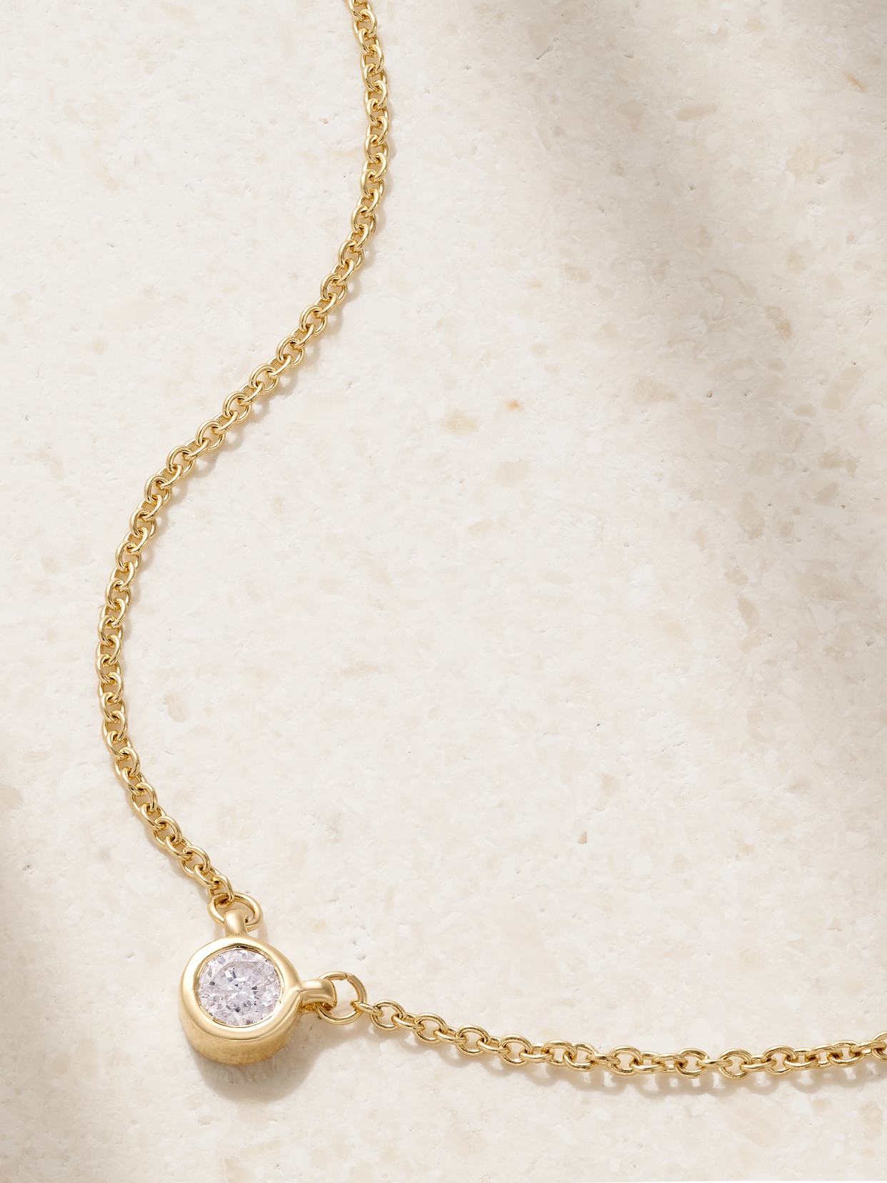 STONE AND STRAND - Gold Diamond Necklace - One size