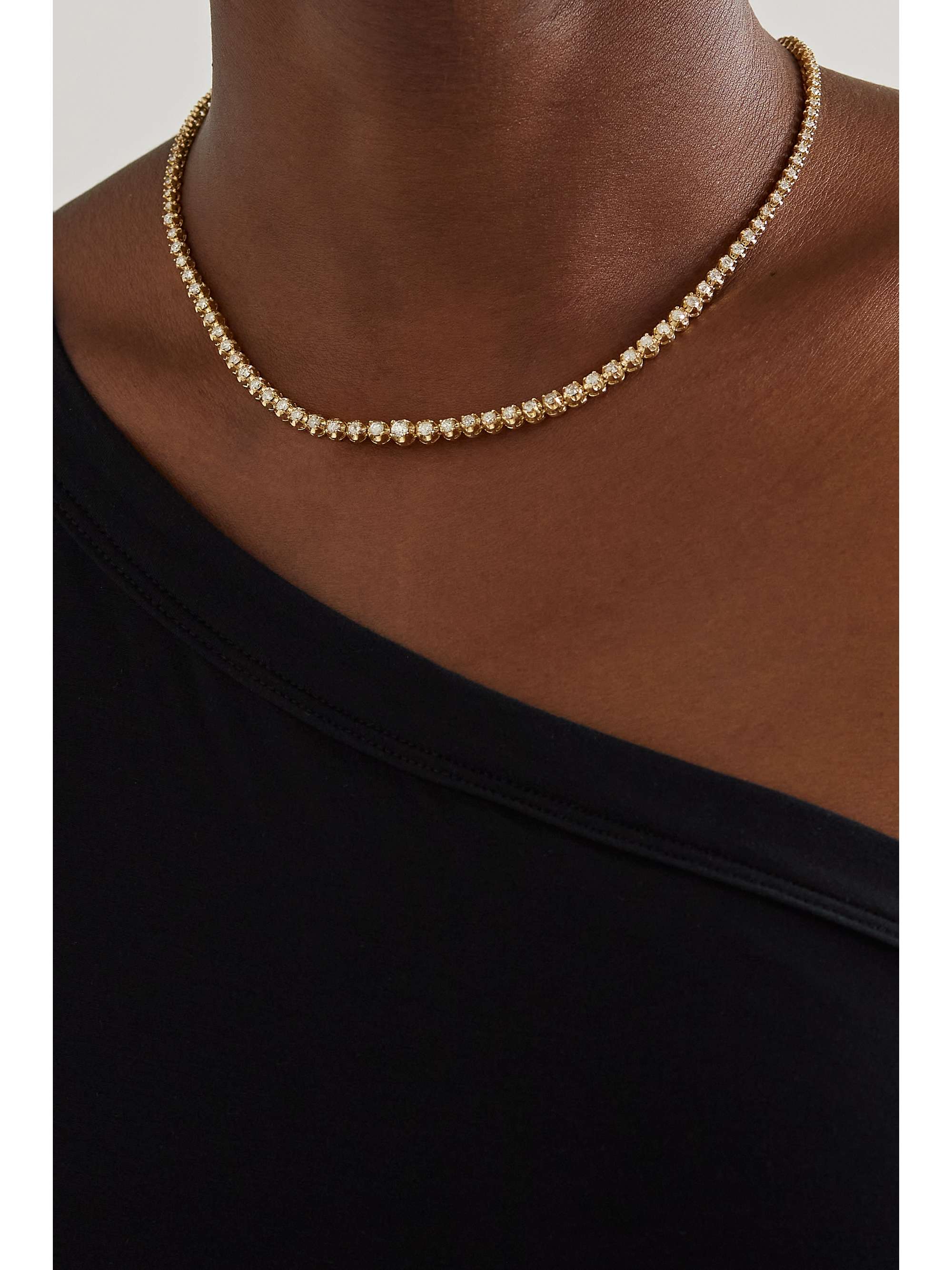 STONE AND STRAND Noble 10-karat gold diamond necklace