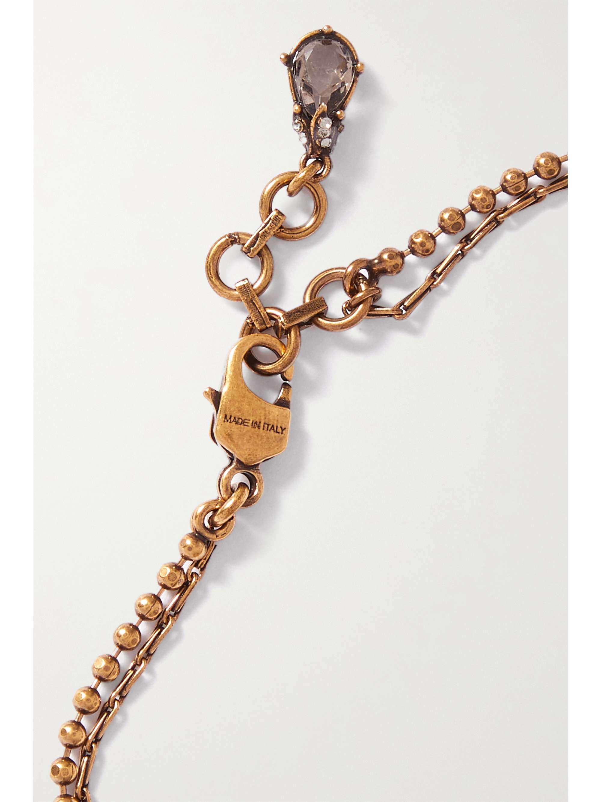 MCQUEEN Goldfarbenes Armband mit Kristallen
