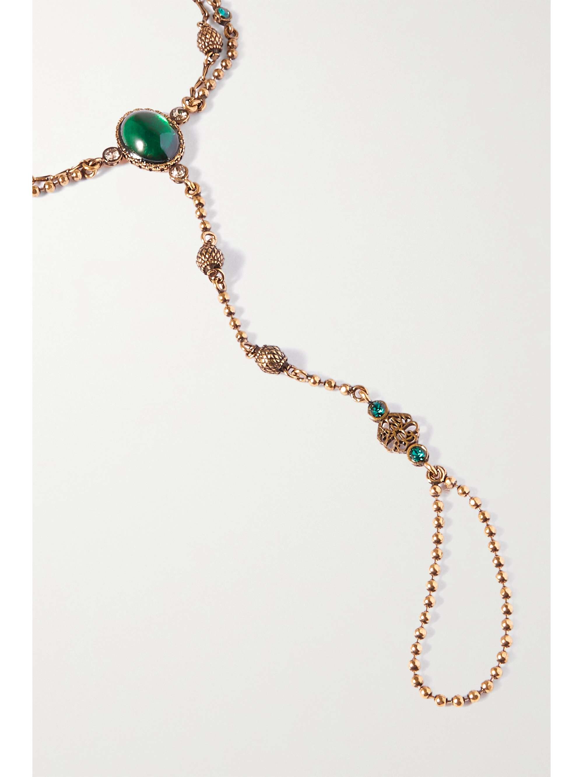 MCQUEEN Goldfarbenes Armband mit Kristallen
