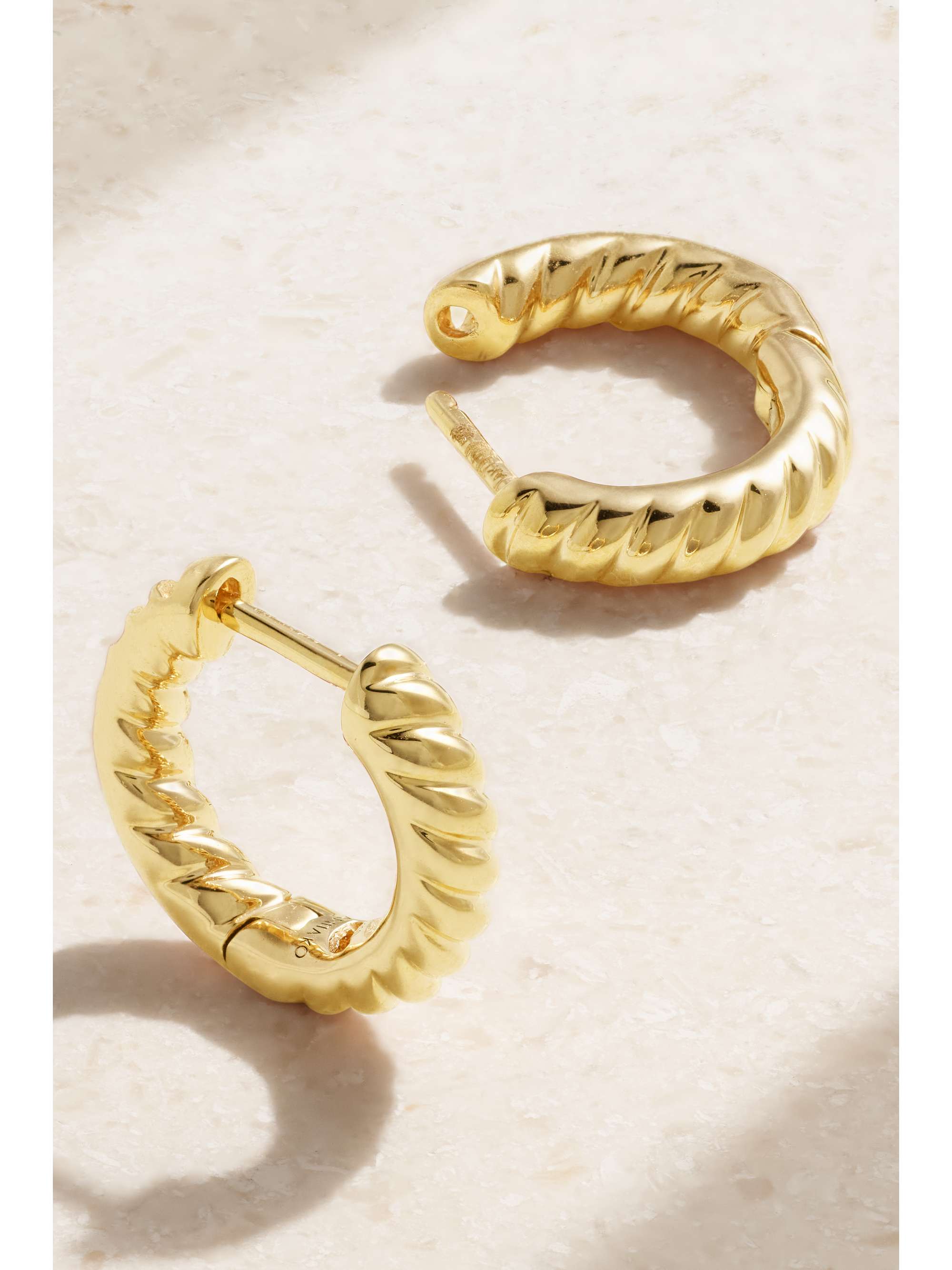 ANITA KO Zoe 18-karat rose gold hoop earrings