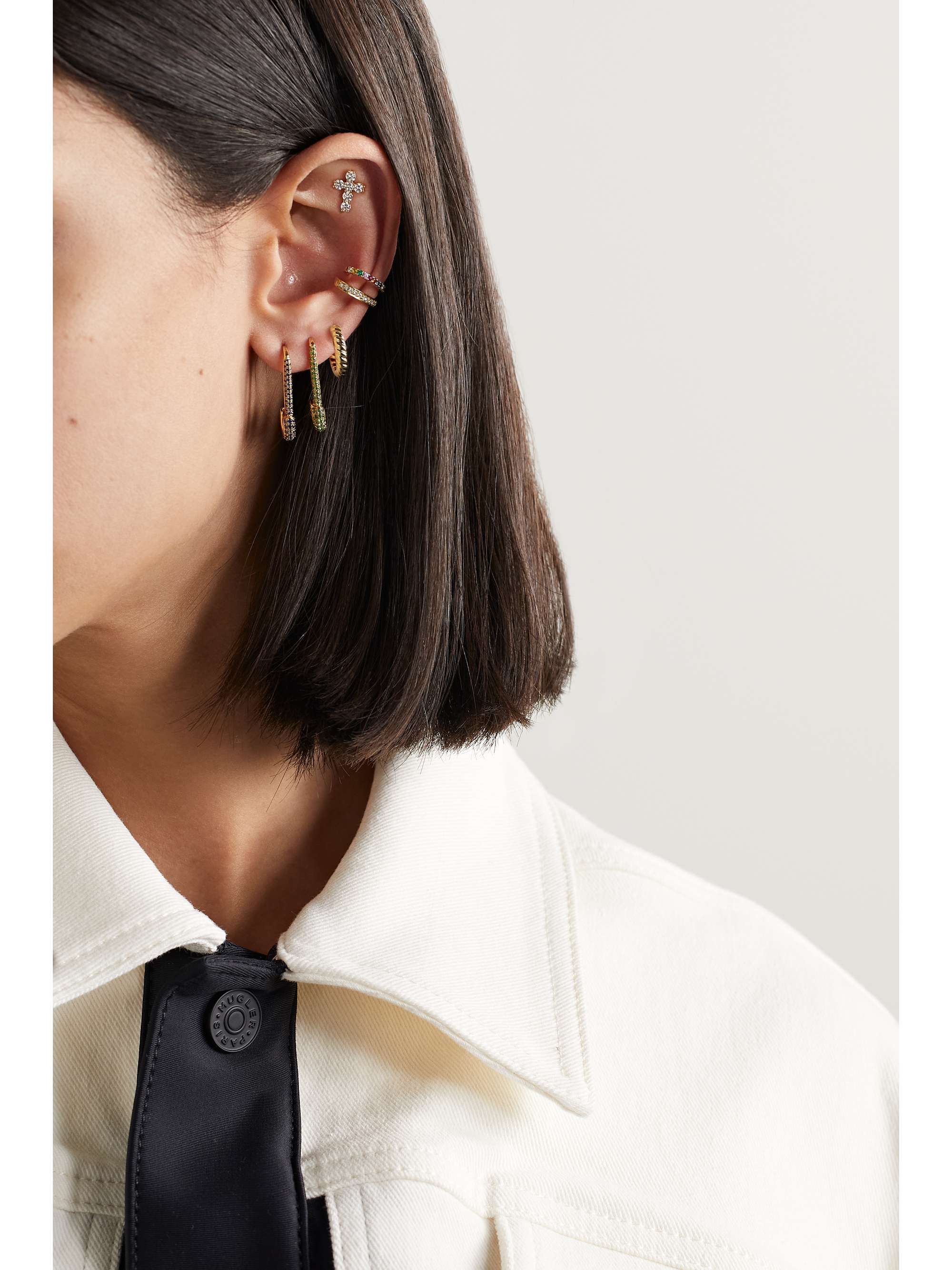 ANITA KO Zoe 18-karat rose gold hoop earrings