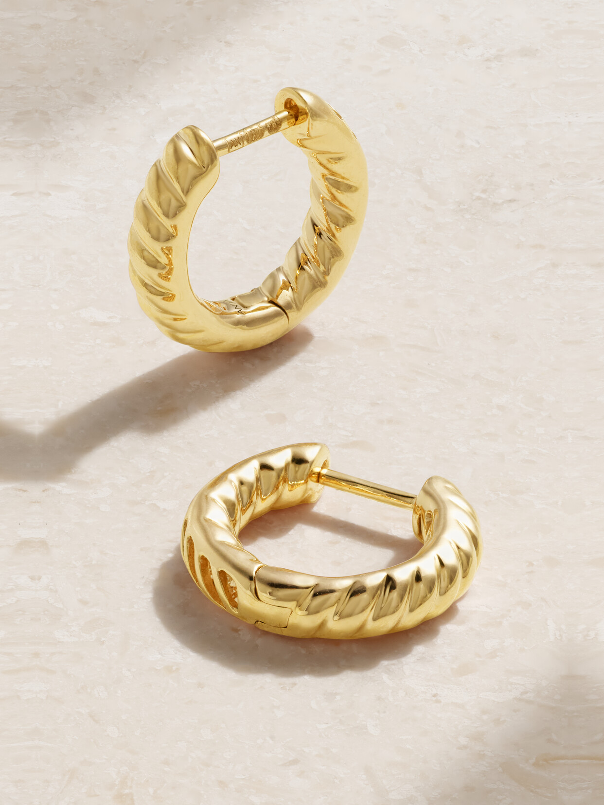 Shop Anita Ko Zoe 18-karat Gold Hoop Earrings