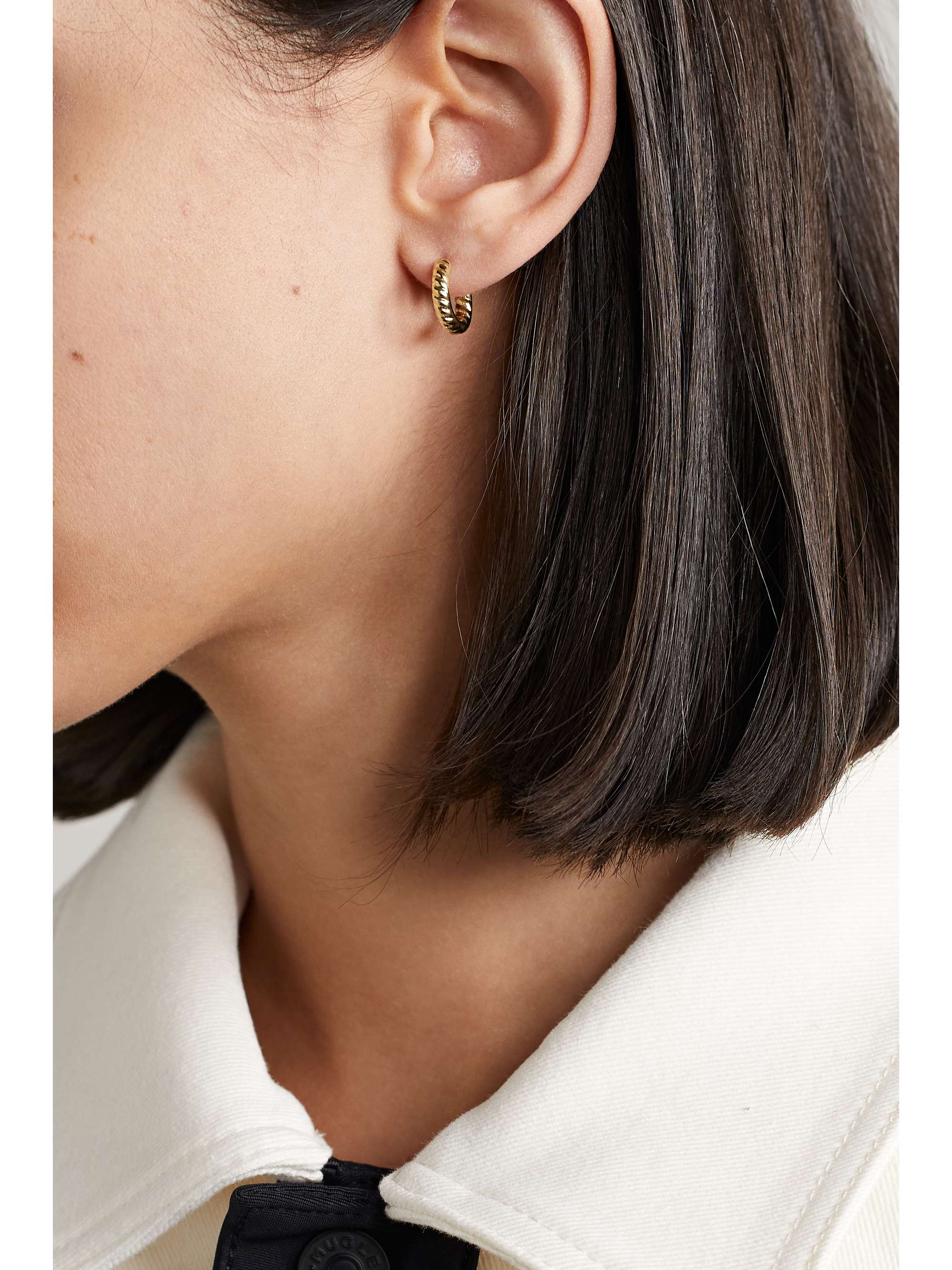 ANITA KO Zoe 18-karat rose gold hoop earrings