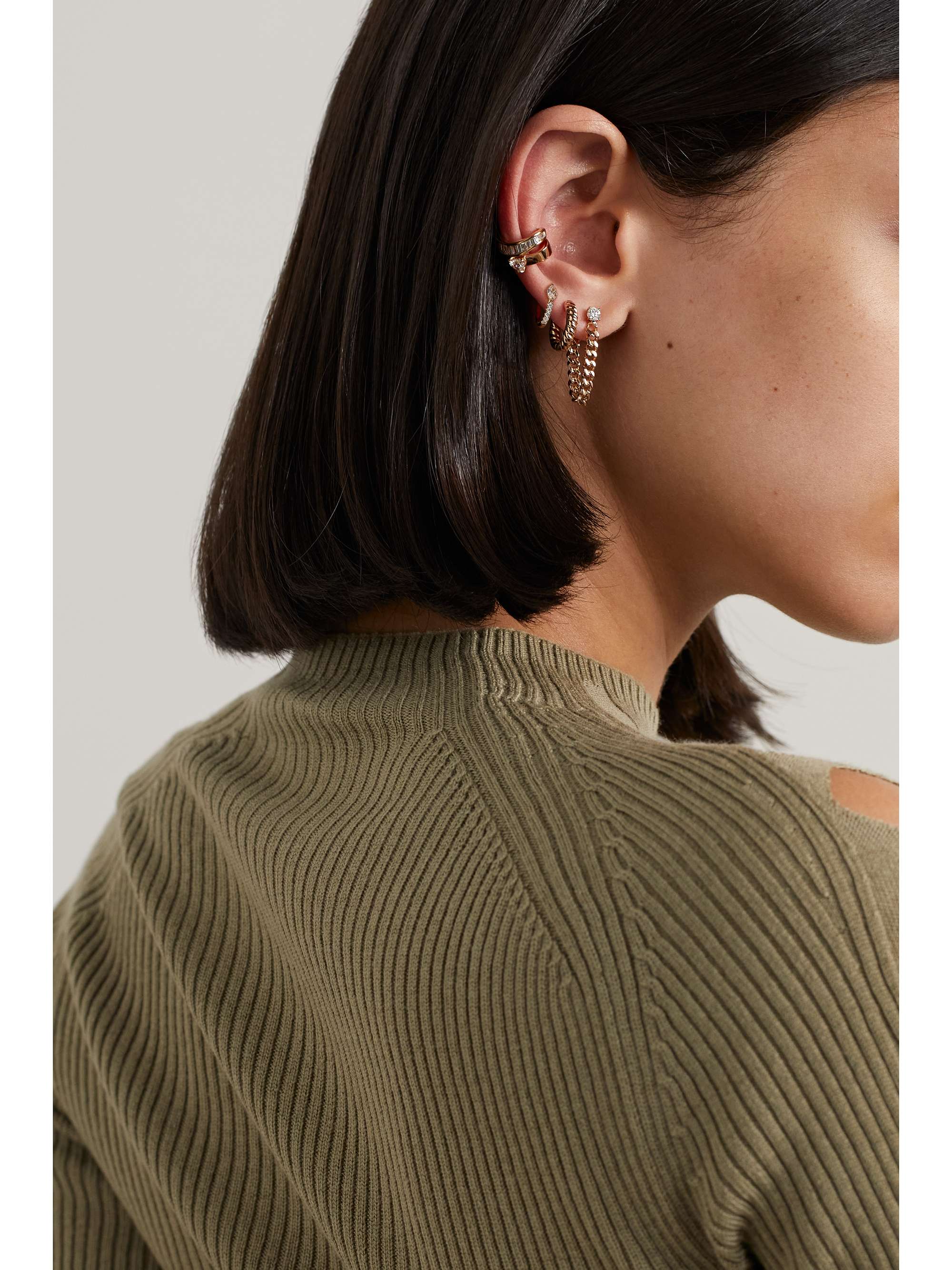 ANITA KO Zoe 18-karat rose gold hoop earrings