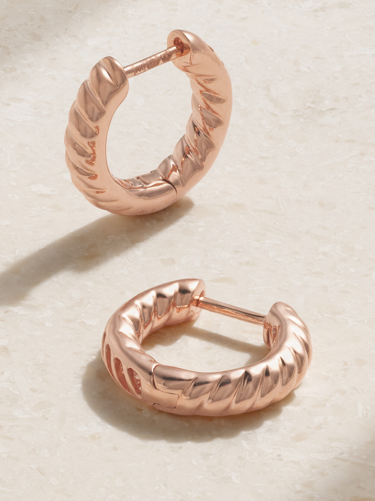 Anita Ko Zoe 18-karat Rose Gold Hoop Earrings