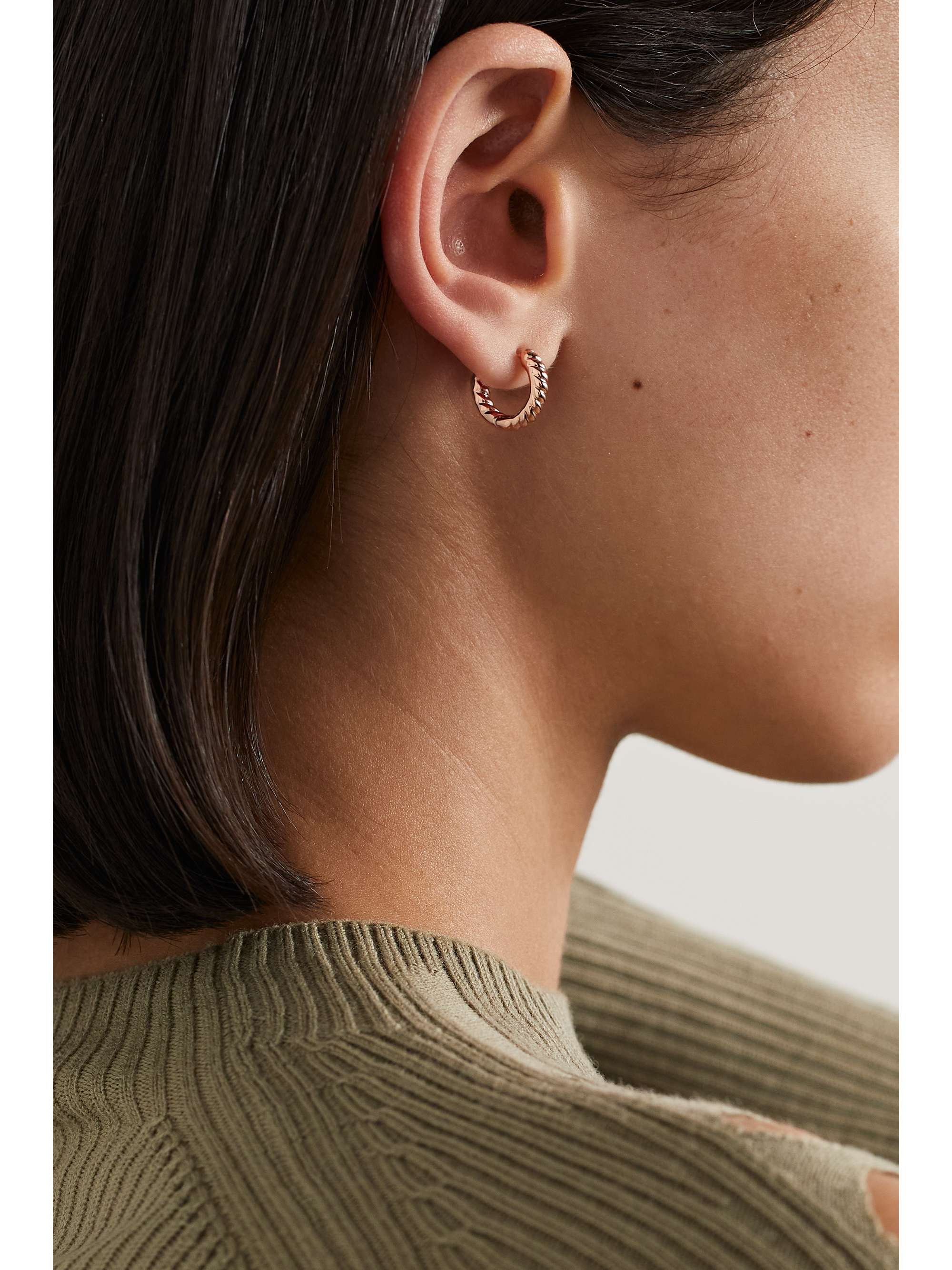ANITA KO Zoe 18-karat rose gold hoop earrings