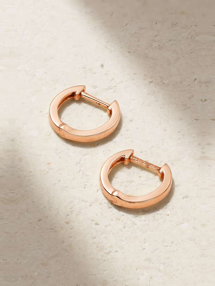 Anita Ko Huggies 18-karat Rose Gold Hoop Earrings