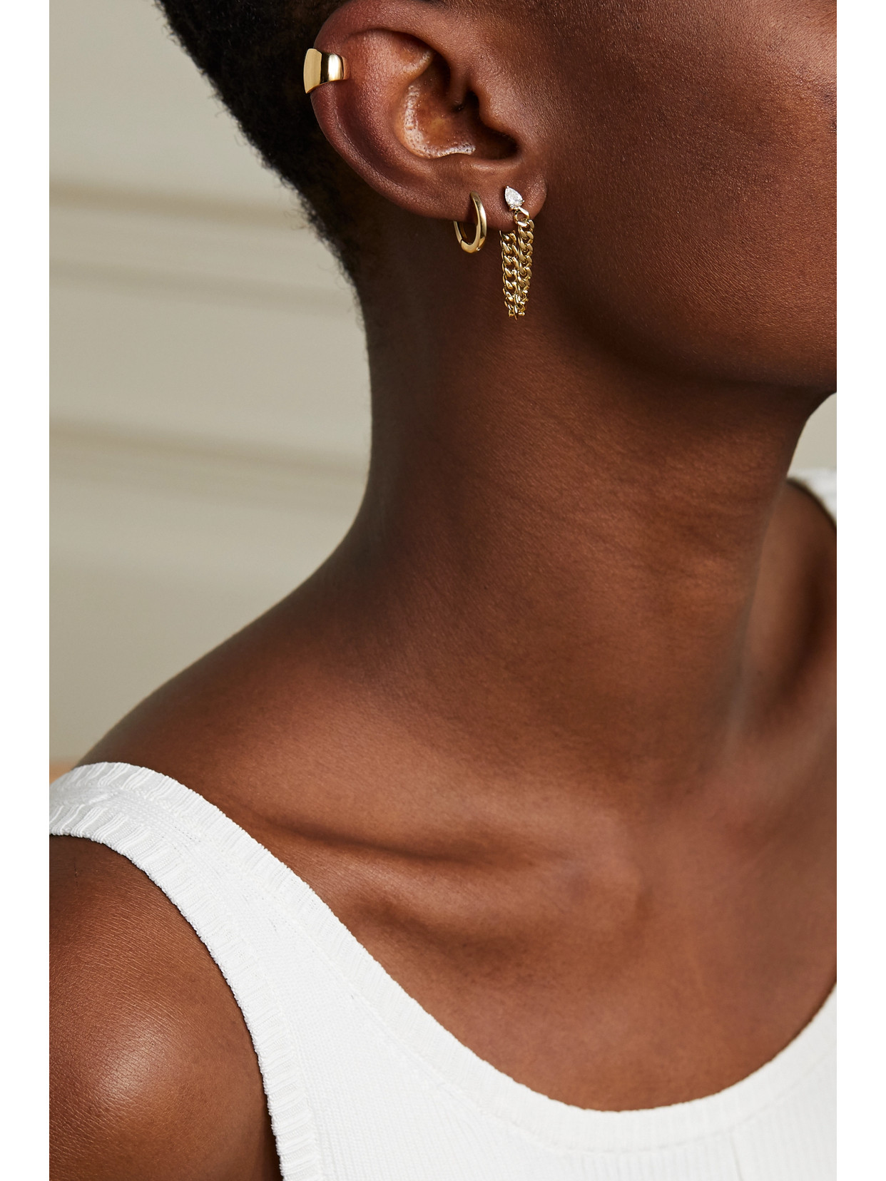 Anita Ko Huggies 18-karat Gold Hoop Earrings In Gold